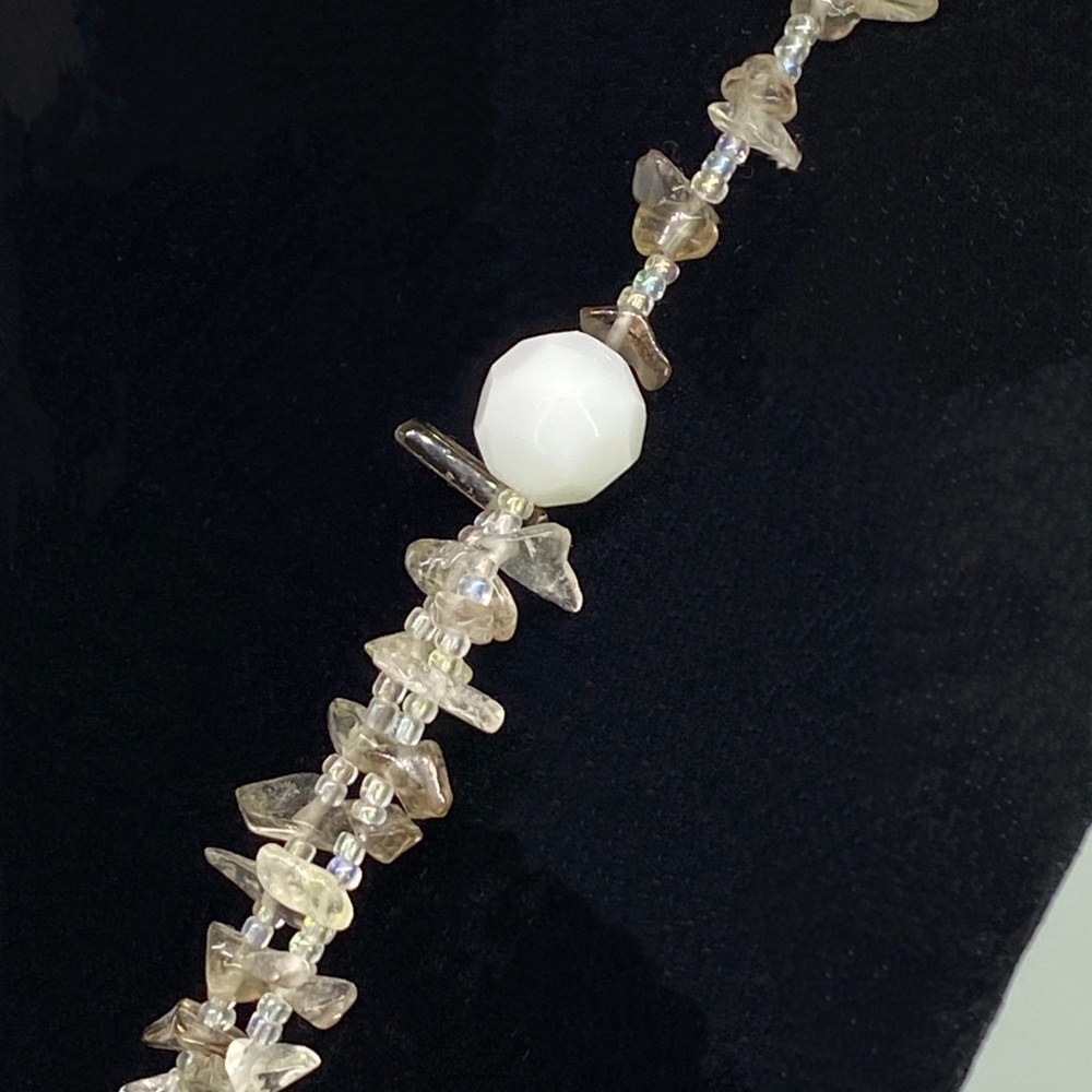 Natural Quartz Crystal Chip Tassel Necklace - Picture 7 of 8